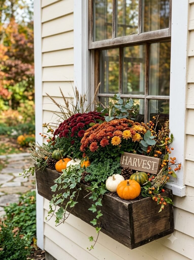 Fall Window Boxes Ideas