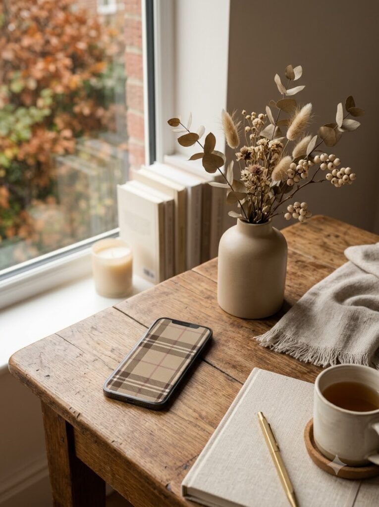 Fall Plaid Wallpaper Ideas