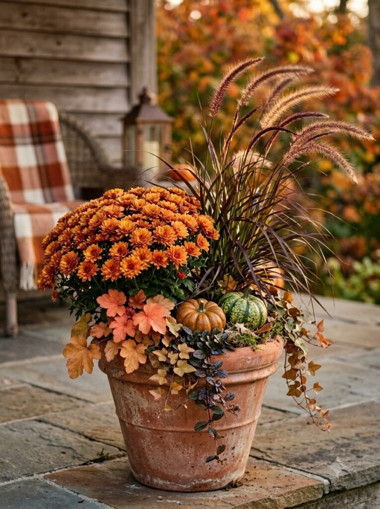 Fall Planter Ideas for Front Porches