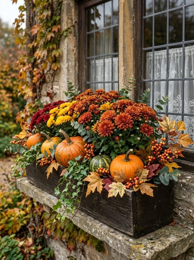 Fall Window Boxes Ideas