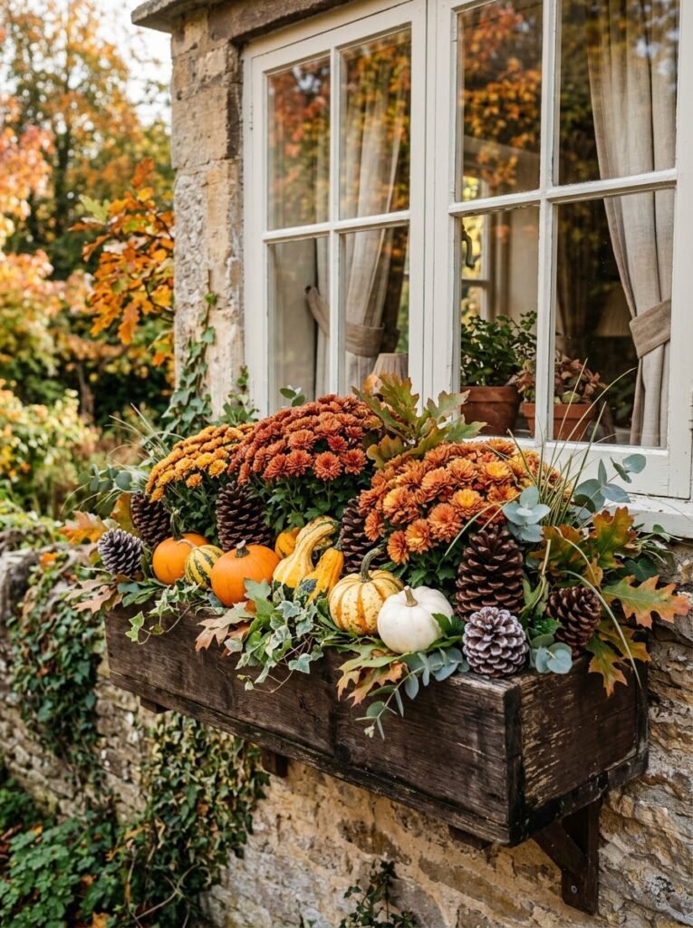 Fall Window Boxes Ideas