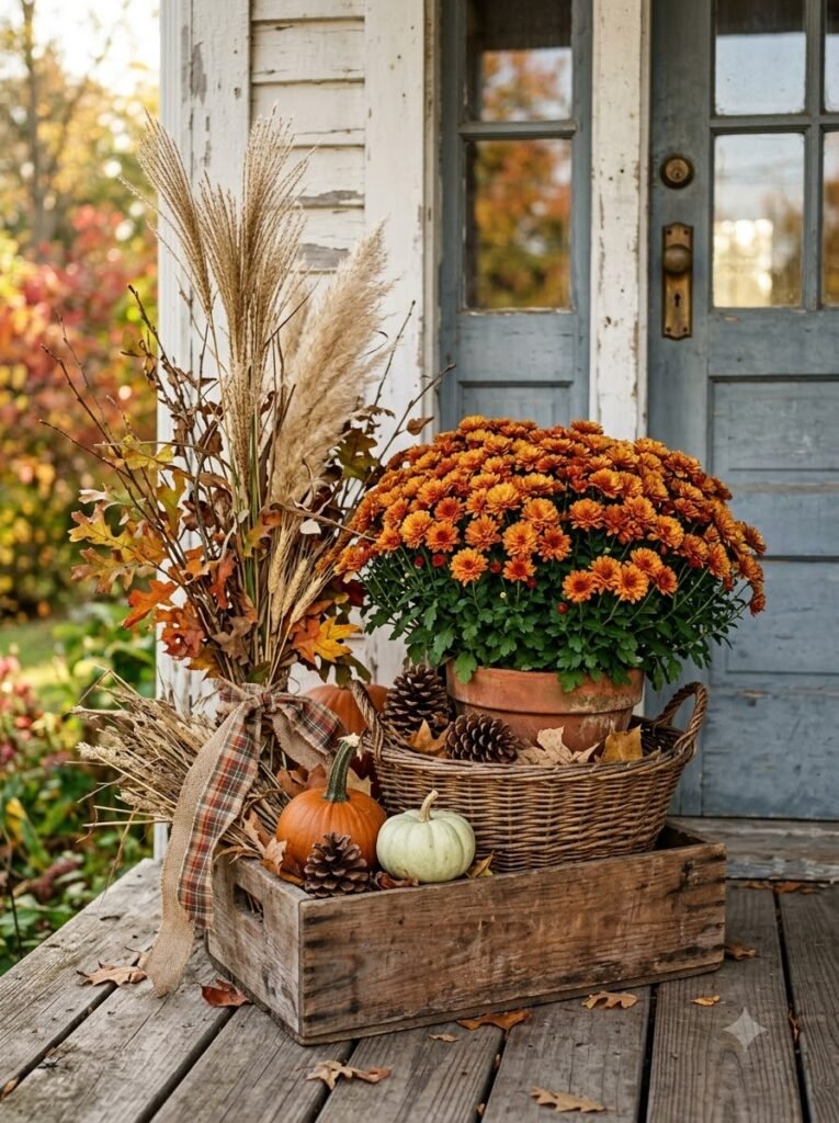 Fall Planter Ideas for Front Porches