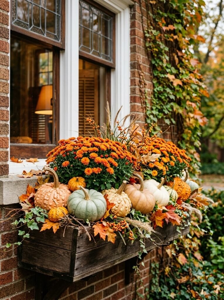 Fall Window Boxes Ideas