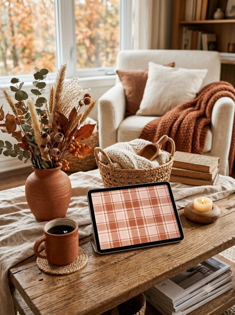 Fall Plaid Wallpaper Ideas