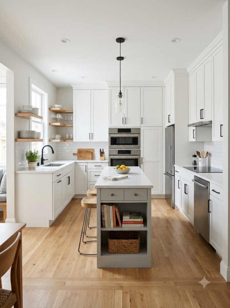 Monochrome Kitchen Island Ideas