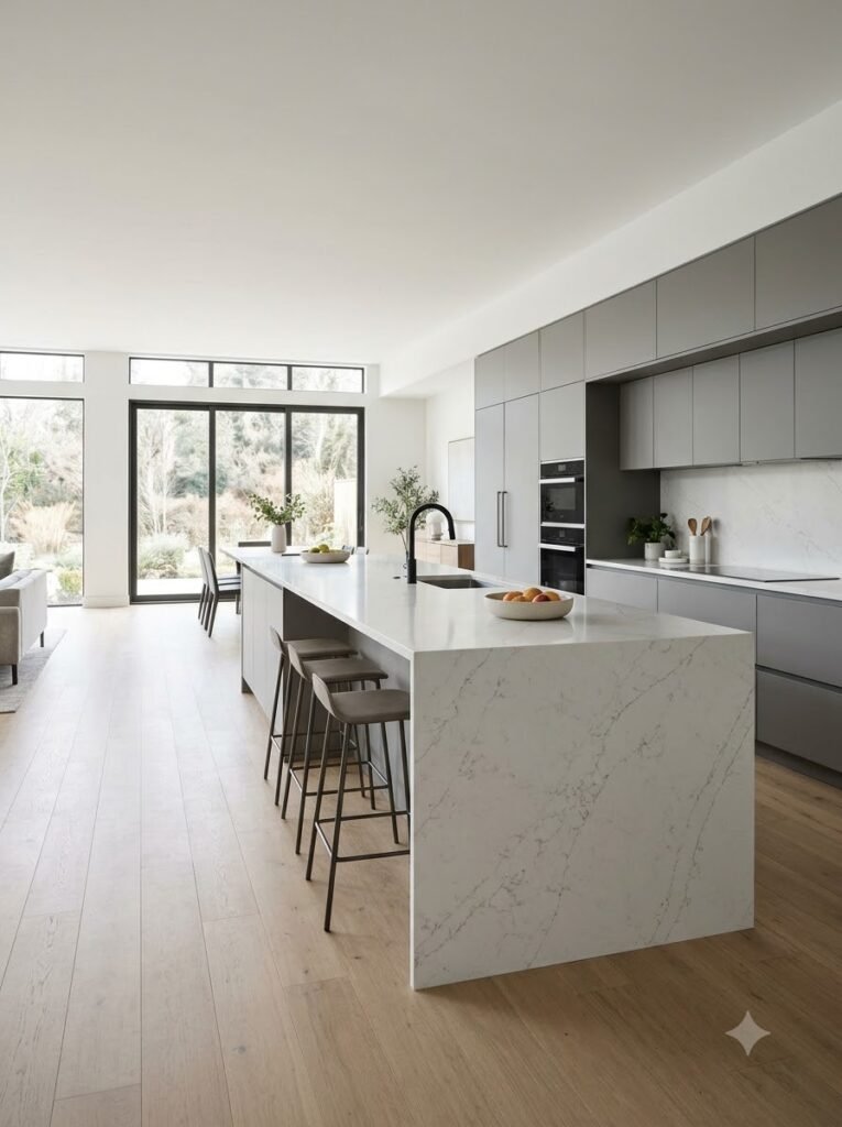 Monochrome Kitchen Island Ideas