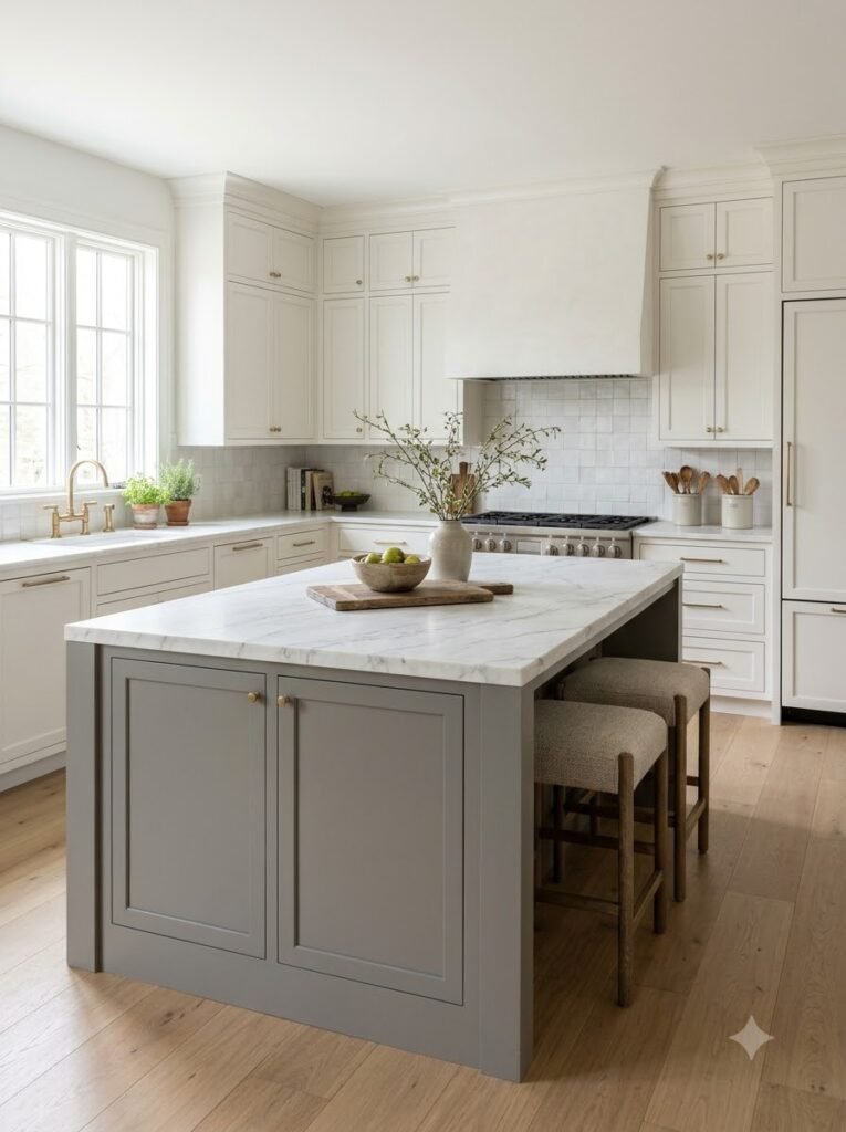 Monochrome Kitchen Island Ideas