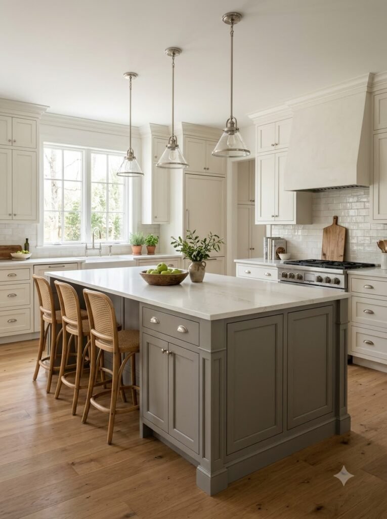 Monochrome Kitchen Island Ideas