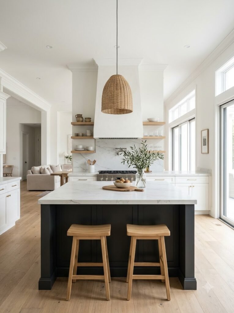 Monochrome Kitchen Island Ideas