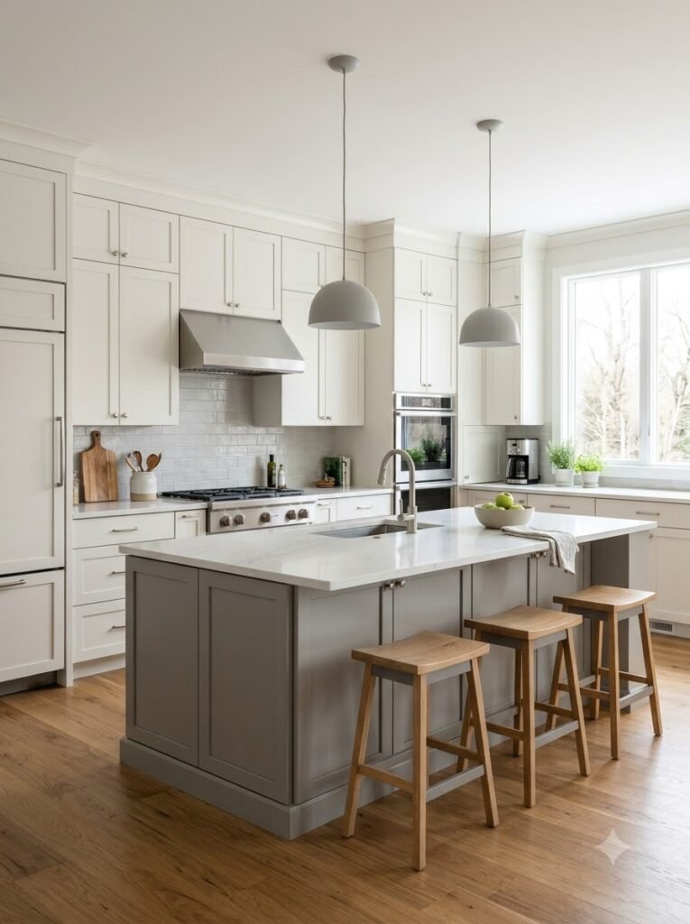 Monochrome Kitchen Island Ideas