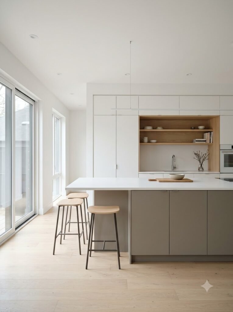 Monochrome Kitchen Island Ideas