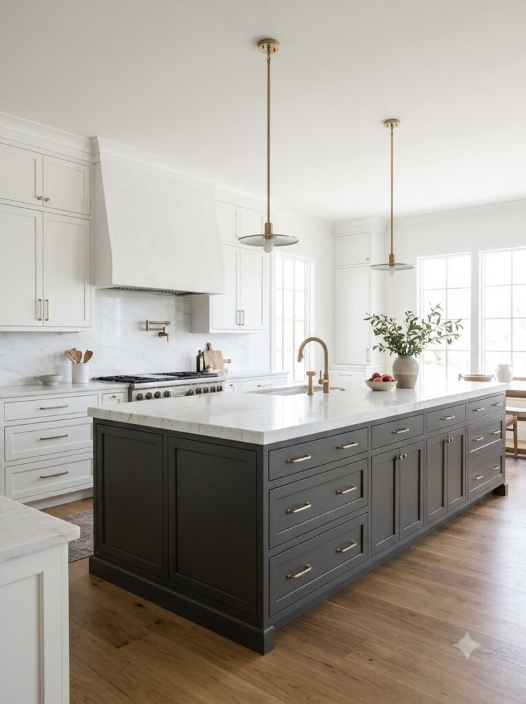 Monochrome Kitchen Island Ideas